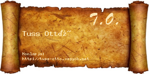 Tuss Ottó névjegykártya